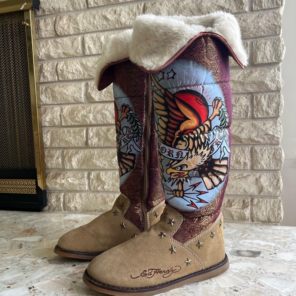 Rare Vintage 2000s Ed Hardy Winter Boots